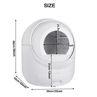 Streamdale Smart Pet Cat Litter Box with Odor Control & App