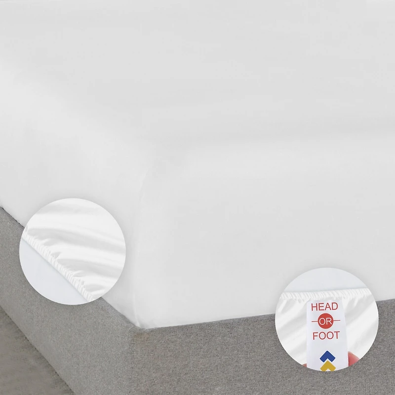 Luxury 1000 Thread Count Bed Sheets Set - 100% Cotton Sateen - Soft, Thick & Deep Pocket