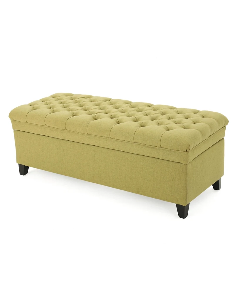 Streamdale Juliana Fabric Storage Ottoman Green, 50" x 20.5" x 18.2