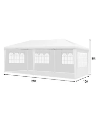 Slickblue Outdoor Party Wedding Canopy Tent with Removable Walls and Carry Bag