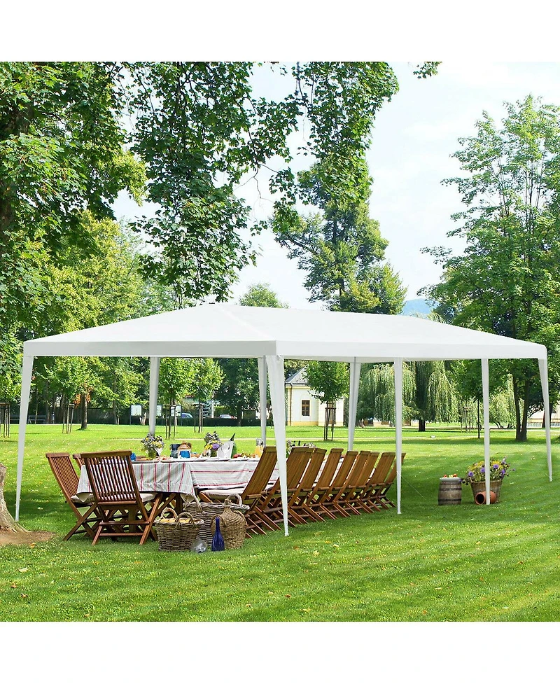 Slickblue 10 x 30 Feet Gazebo Canopy Tent with Connection Stakes and Wind Ropes