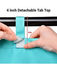 54"x96" Outdoor Privacy Curtain Tab Top Drape UV30+ Pergola Porch Garden Pack