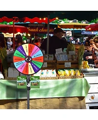 WinSpin 24" Dual Use Prize Wheel Tabletop or Floor Stand Spinning Wheel Carnival Game Tradeshow