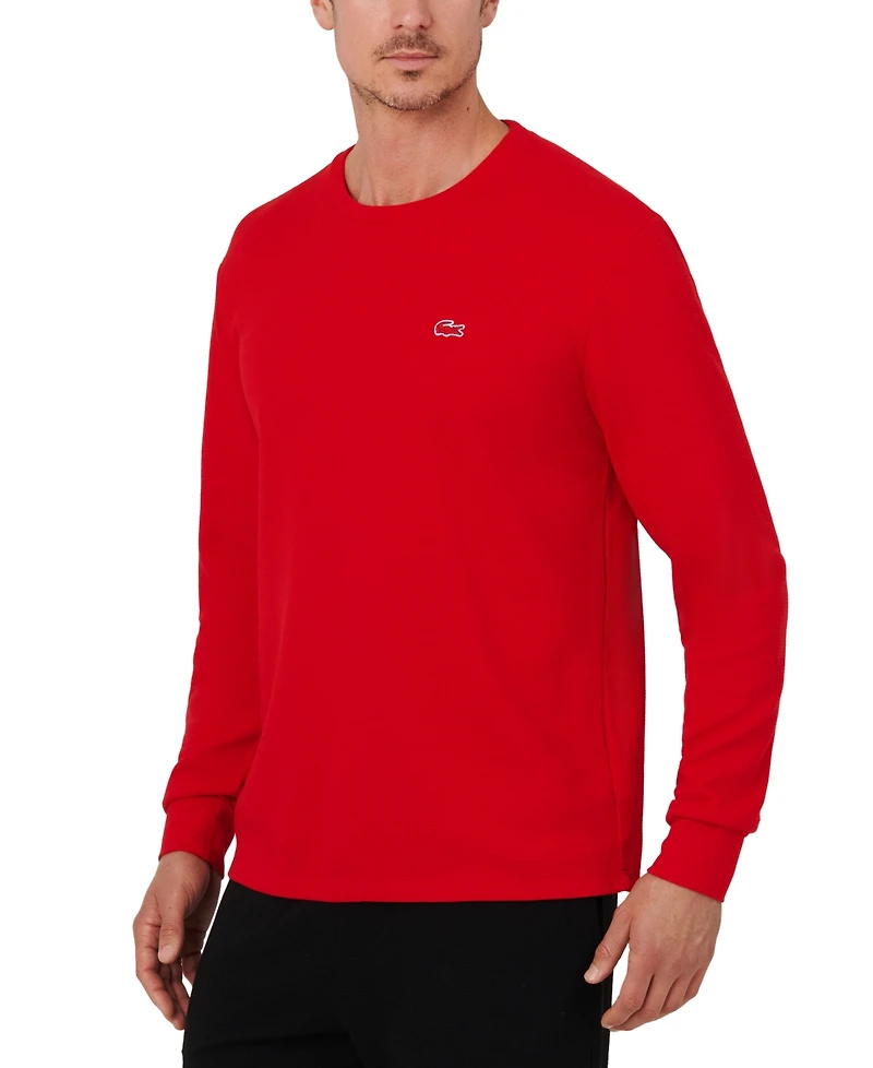 Lacoste Men's Waffle-Knit Thermal Sleep Shirt