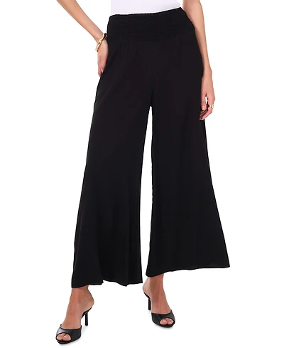 Vince Camuto Women's Smocked-Waist Wide-Leg Pants