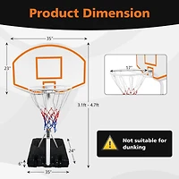 Streamdale Adjustable-Height Weatherproof Poolside Basketball Hoop