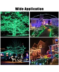 Solar String Lights 36 Ft Waterproof Green Solar Xmas Lights Outdoor Tree Yard