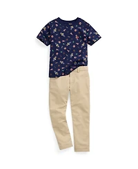 Polo Ralph Lauren Toddler and Little Boys Straight Fit Twill Pant