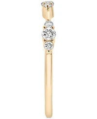 Diamond Tri-Cluster Narrow Stack Band (1/4 ct. t.w.) 10k Gold, Created for Macy's