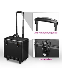 Byootique Pvc Hair Makeup Train Case Baber Salon Clipper Trimmer Tool Appliance Box Black