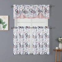 Kate Aurora Rooster Toile Complete 3 Pc Cafe Kitchen Curtain Tier And Valance Set