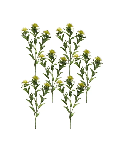 Slickblue Green Thistle Floral Spray (Set of 6)