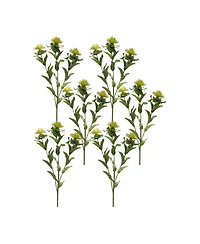 Slickblue Green Thistle Floral Spray (Set of 6)