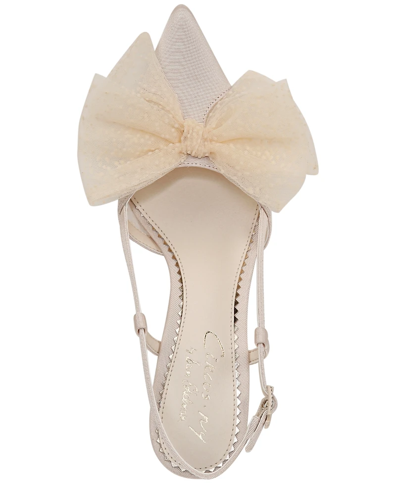Circus Ny by Sam Edelman Tess Pointed-Toe Slingback Bow Pumps