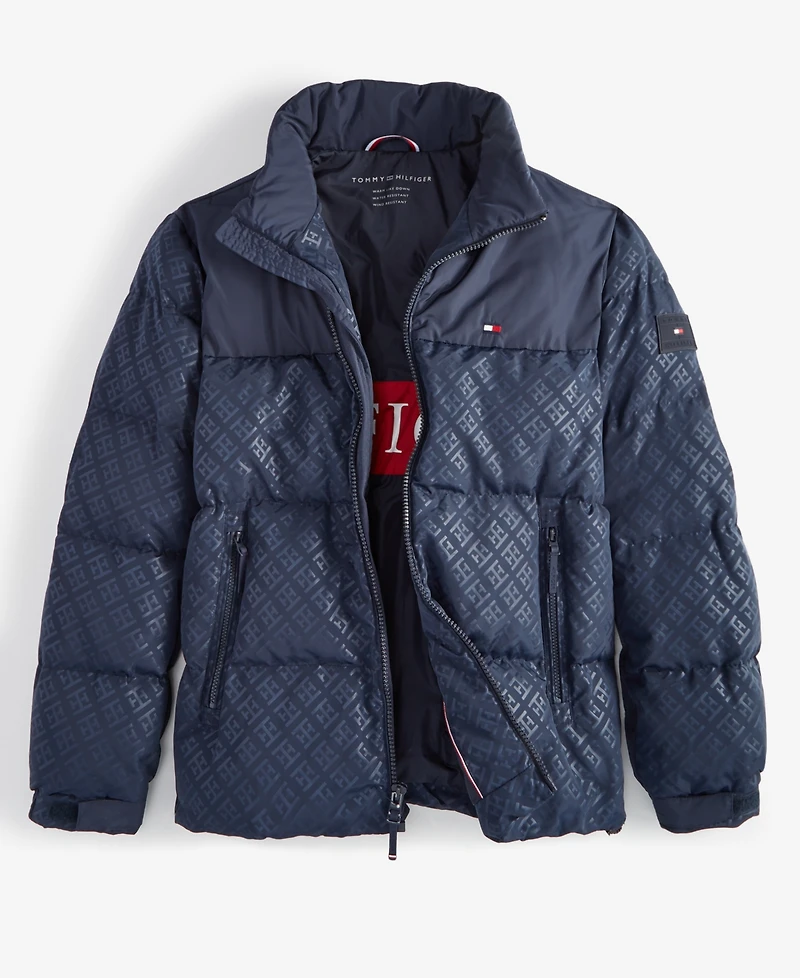 Tommy Hilfiger Men's Mixed-Media Puffer Jacket