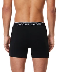 Lacoste Men's 3-Pack Regular Fit Logo Waistband Boxer Briefs