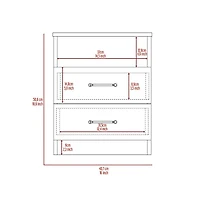 Fm Furniture Oklahoma Nightstand,Two Drawers