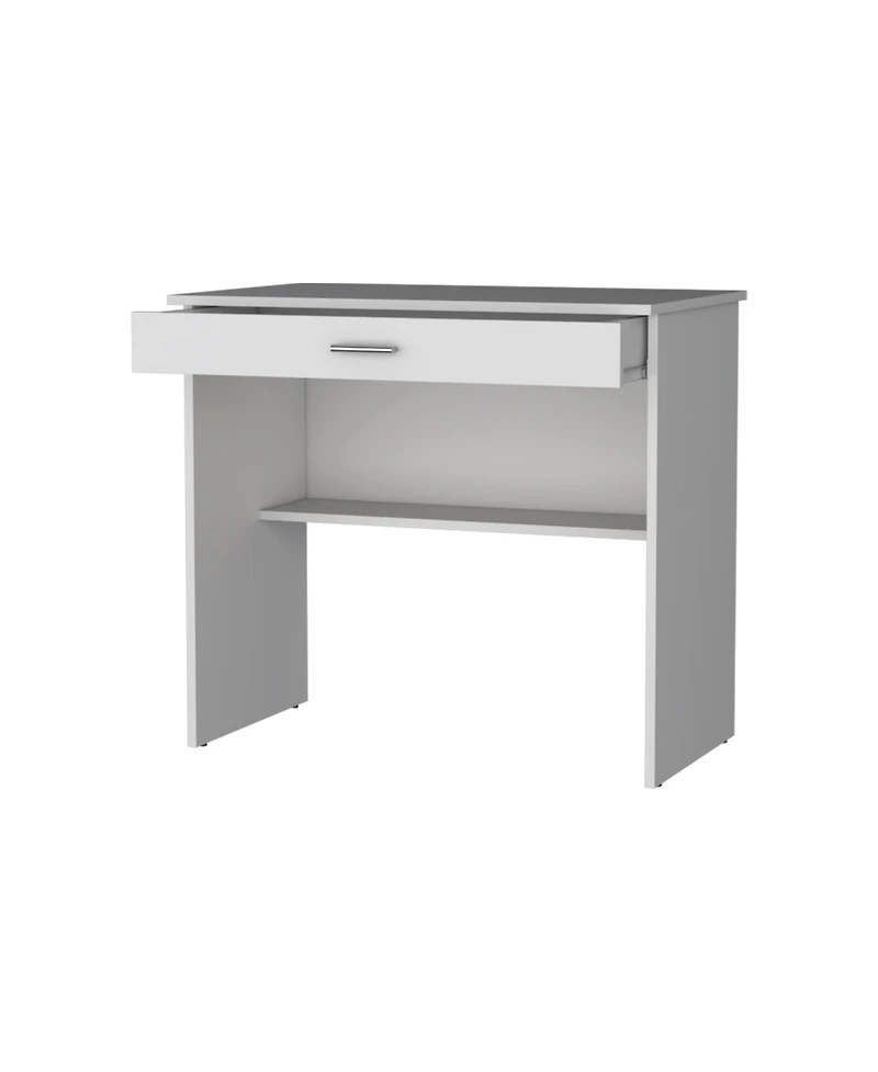 Fm Furniture Kaylor Storage Desk, Modern Design with Drawer and Shelf