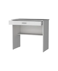 Fm Furniture Kaylor Storage Desk, Modern Design with Drawer and Shelf