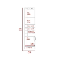 Fm Furniture Seattle Bar Cabinet, Eight Bottle Cubbies, Two Large Open Shelves