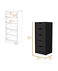 Fm Furniture Dillon 5 Narrow Drawer Dresser