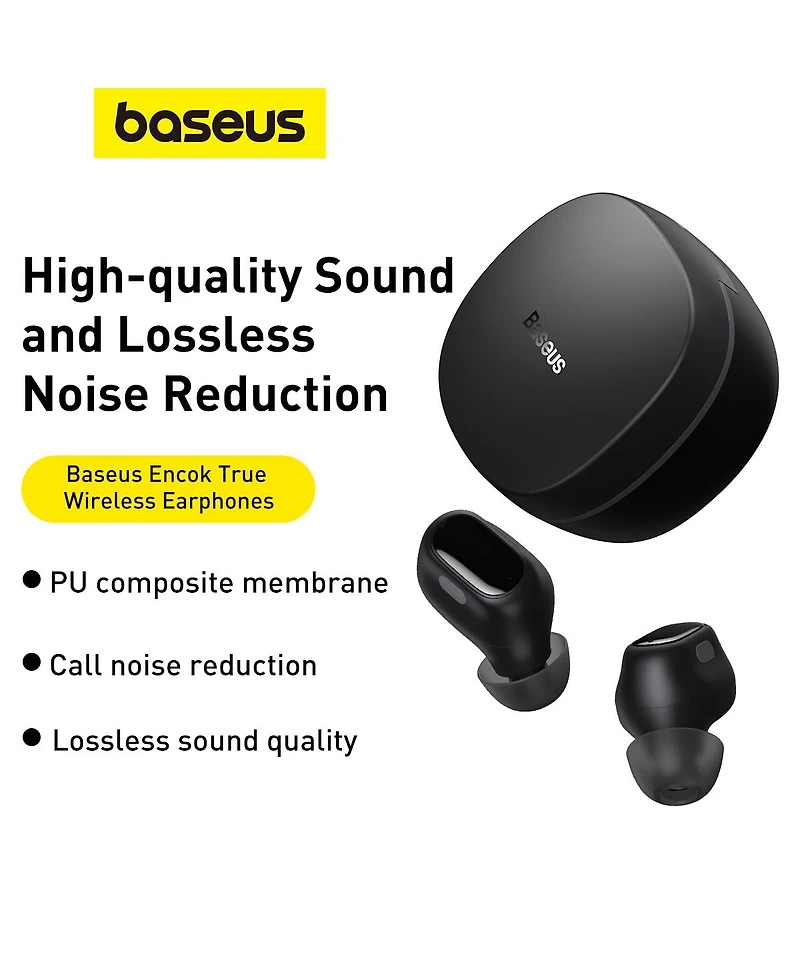 Baseus Bowie WM01 True Wireless Earbuds Bluetooth Headphones - White