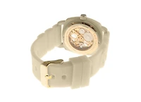Tko Women's Cream Mechanical Movement Skeleton Watch with Rubber Band
