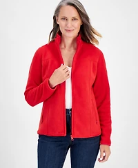 Style & Co Petite Polar Fleece Zip-Front Jacket, Created for Macy's