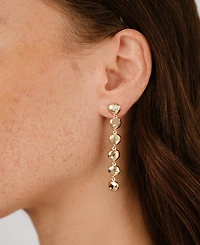 Ettika Polished Pebble Linear Dangle Earrings