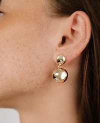 Ettika Polished Double Pebble Drop Earrings