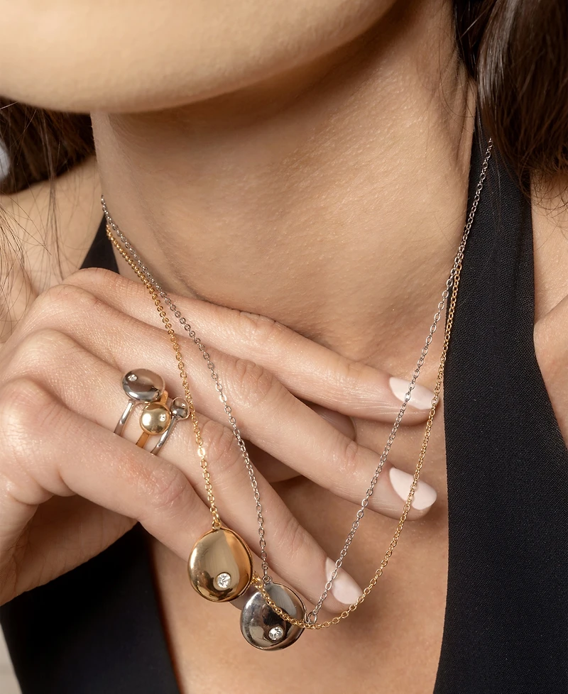 Ettika Polished Pebble Pendant Necklace