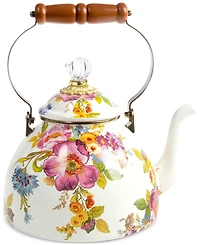 Mackenzie-Childs White Flower Market 3-Qt. Tea Kettle