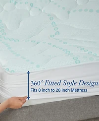 Mattress Pads Queen Size, 3-Zone Cooling, Soft, Non-Slip Quilted Mattress Pad Queen Size, 8 - 20 Inch Deep Pockets by California Design Den