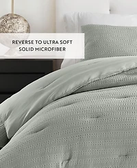 ienjoy Home Waffle Textured 2-Piece Comforter Set, Twin/Twin Xl