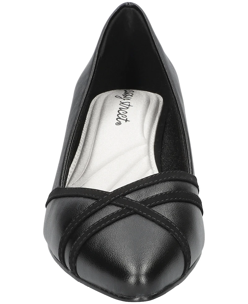 Easy Street Women's Lotus Block Heel Pumps