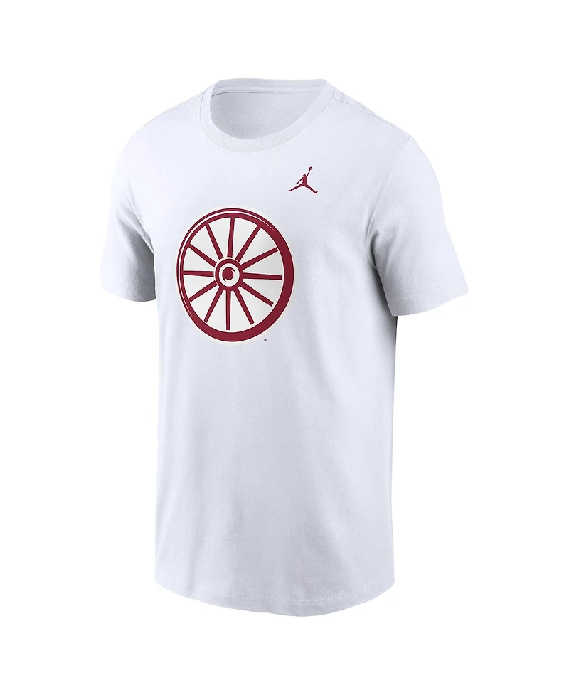 Jordan Men's White Oklahoma Sooners Primetime Evergreen Alternate Logo T-Shirt