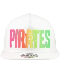 New Era Men's White Pittsburgh Pirates Spring Spectrum Golfer Snapback Hat