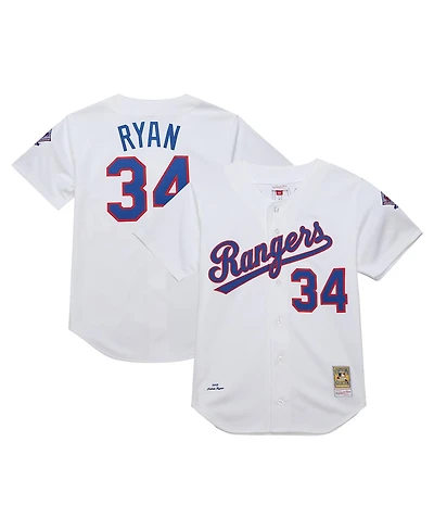 Mitchell & Ness Men's Nolan Ryan White Texas Rangers 1993 Cooperstown Collection Authentic Jersey