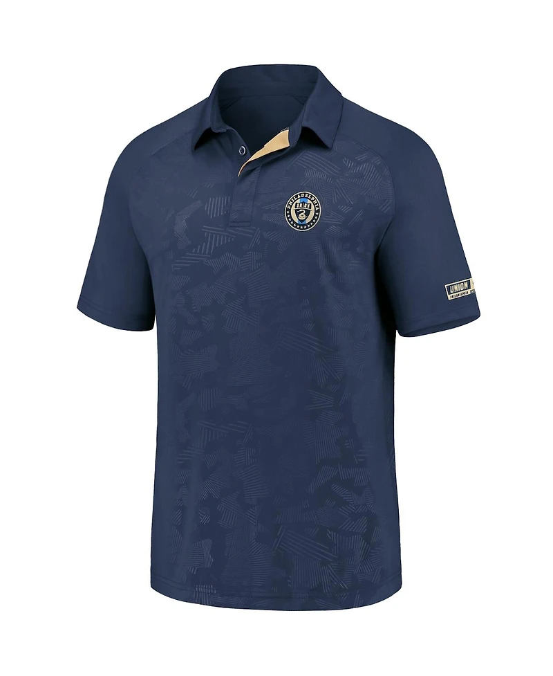 Fanatics Men's Navy Philadelphia Union Iconic Defender Raglan Polo