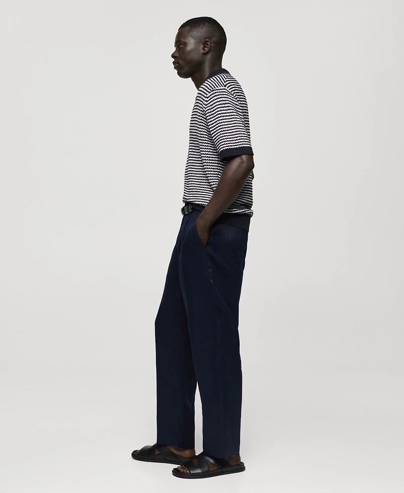 Mango Men's Relaxed Fit Pants