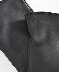Cole Haan Leather Cashmere Blend Lined Basic Tech Tip Gloves