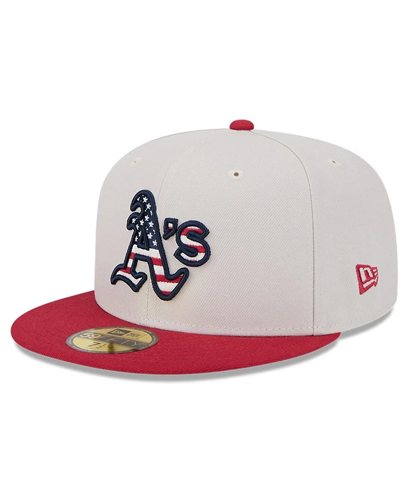 New Era Men's Red Oakland Athletics 2024 Fourth of July 59FIFTY Fitted Hat