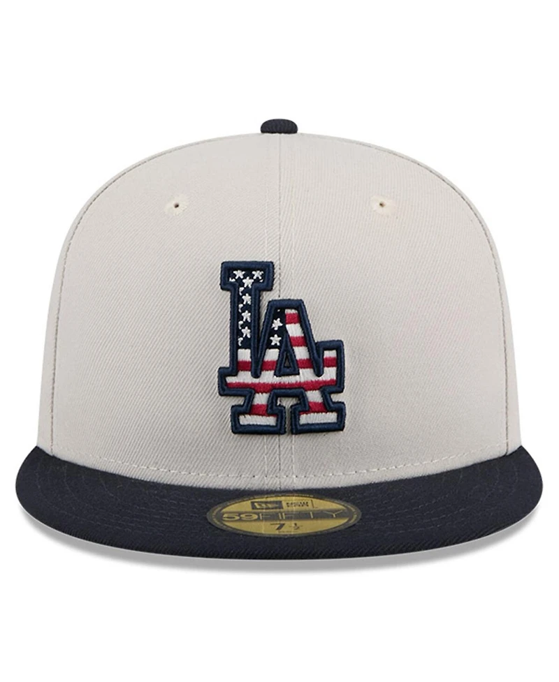 New Era Men's Black Los Angeles Dodgers 2024 Fourth of July 59FIFTY Fitted Hat