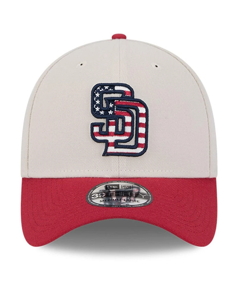New Era Men's Red San Diego Padres 2024 Fourth of July 39THIRTY Flex Hat