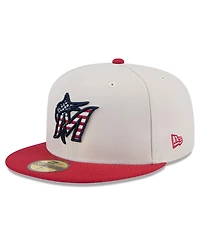 New Era Men's Red Miami Marlins 2024 Fourth of July 59FIFTY Fitted Hat