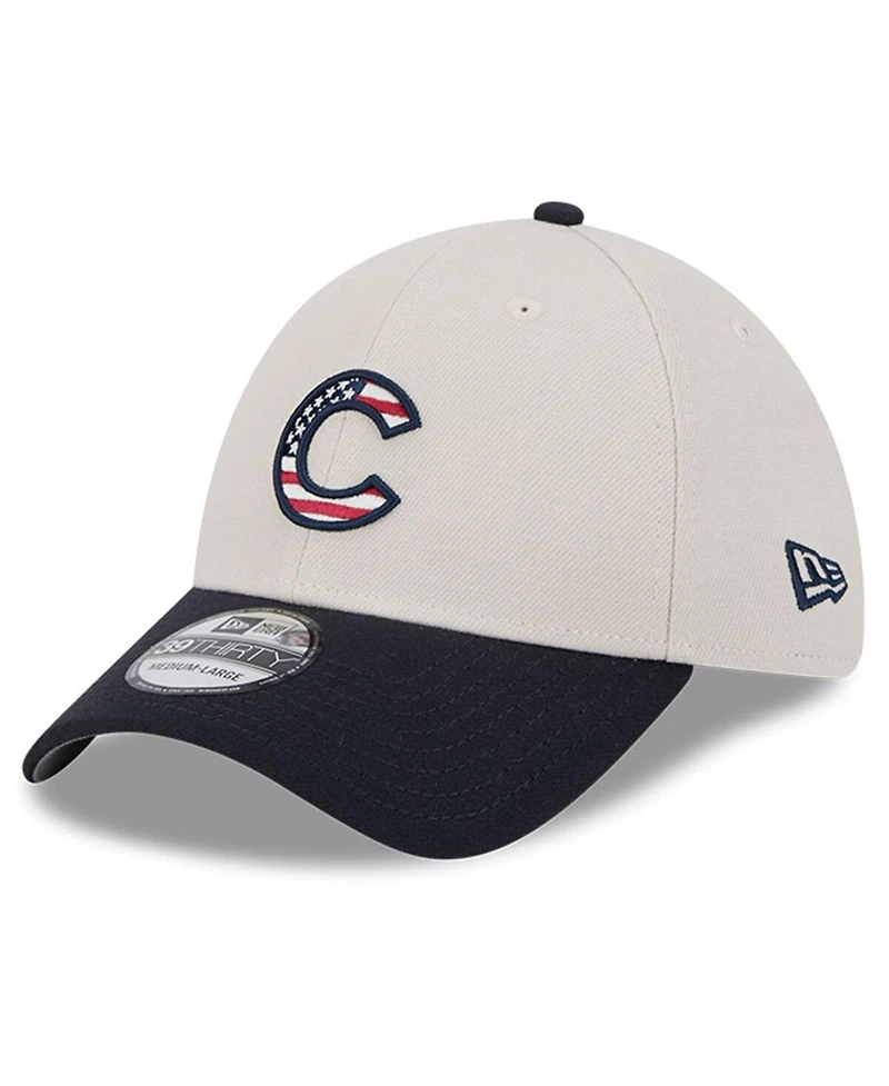New Era Men's Black Chicago Cubs 2024 Fourth of July 39THIRTY Flex Hat
