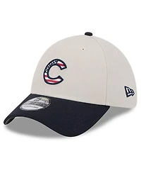 New Era Men's Black Chicago Cubs 2024 Fourth of July 39THIRTY Flex Hat