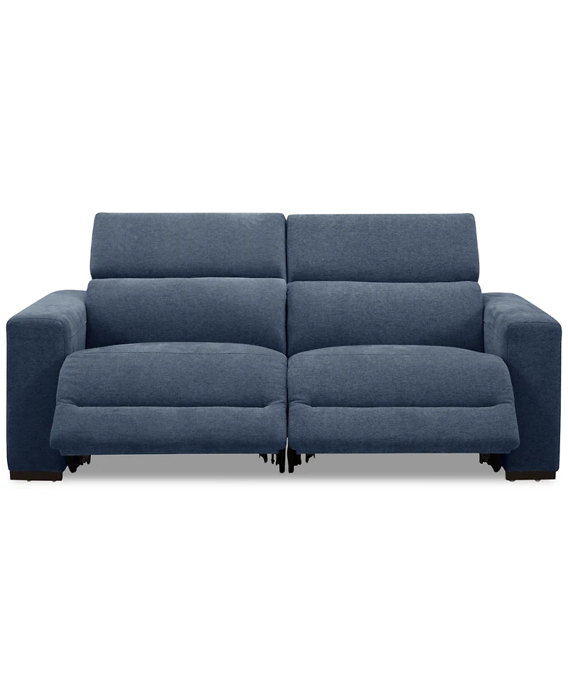 Nevio -Pc. Fabric Power Headrest Sectional with Motion Chairs