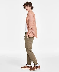Sun + Stone Men's Garment-Dyed Cargo Jogger Pants, Created for Macy's