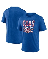 Fanatics Men's Heather Royal Chicago Cubs Home Team Tri-Blend T-Shirt